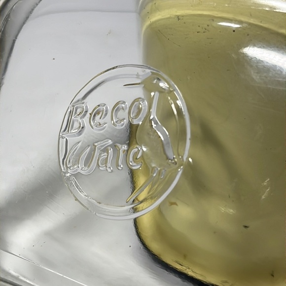 Vintage Beco Ware Refrigerator Dish Yellow Enamel Metal Black‎ Trim Glass Lid - Picture 9 of 13